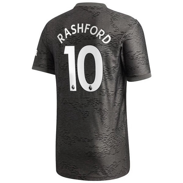 Camiseta Manchester United NO.10 Rashford Segunda Equipación 2020-2021 Negro
